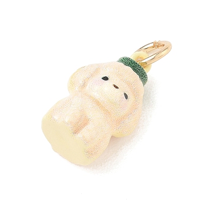 Brass Enamel Pendants KK-CBAE20A-01H-G-1