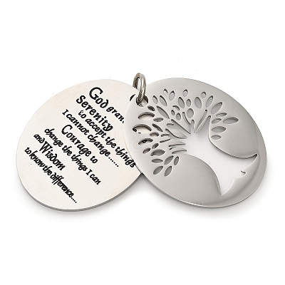 304 Stainless Steel Enamel Pendants STAS-Z126-09P-1