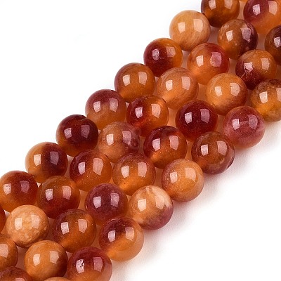 Dyed Natural White Jade Beads Strands G-T138-8mm-210-30-1