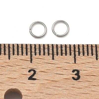 Tarnish Resistant 304 Stainless Steel Open Jump Rings X-STAS-M008-04A-1