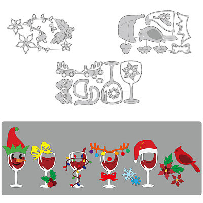 Christmas Theme Carbon Steel Cutting Dies Stencils DIY-WH0309-1182-1
