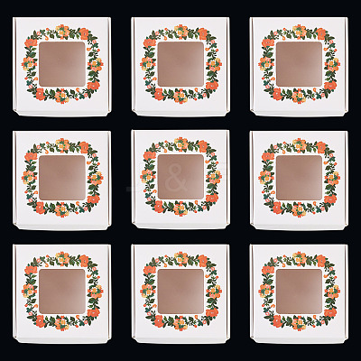 White Cardstock Flower Printed Paper Packaging Mailer Boxes CON-TAC0022-01-1