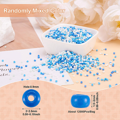 Opaque Glass Round Seed Beads GLAA-TAC0025-07A-05-1