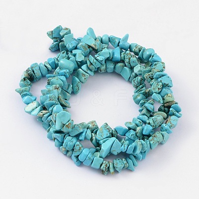 Dyed Natural White Jade Chip Beads G-R192-06-1