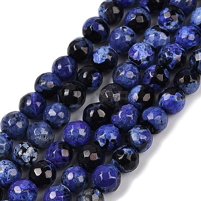 Natural Fire Crackle Agate Beads Strands G-C082-A01-32-1