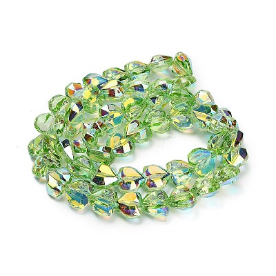 Electroplate Transparent Glass Beads Strands EGLA-B012-AB04-1