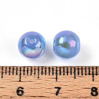 Electroplate Pearlized Glass Pearl Beads EGLA-T021-14B-06-1