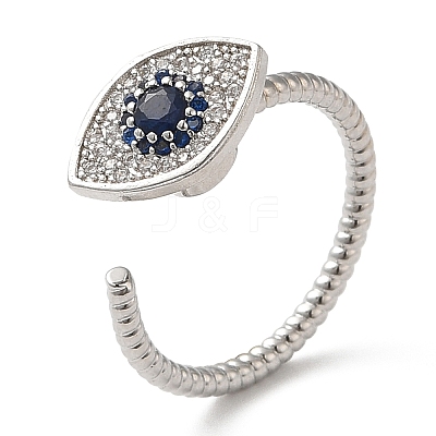 Rotatable Open Ring with Cubic Zirconia RJEW-Q776-02P-02-1
