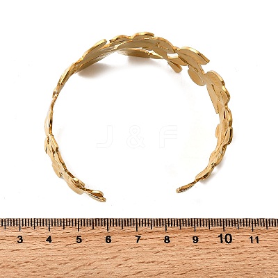304 Stainless Steel Cuff Bangles for Women BJEW-F509-03D-G-1
