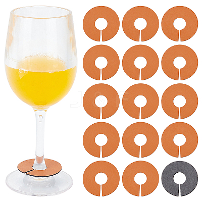 Imitation Leather Wine Glass Charms AJEW-WH0513-74-1