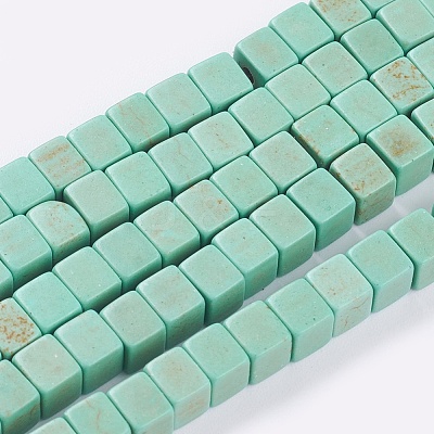 Synthetic Turquoise Beads Strands TURQ-G108-4x4mm-03-1
