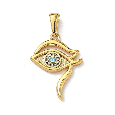 304 Stainless Steel Rhinestone Pendants STAS-L309-06G-1