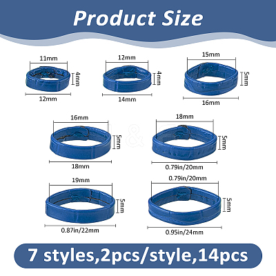 14Pcs 7 Styles Cowhide Leather Watch Strap Ring FIND-FH0017-42A-1