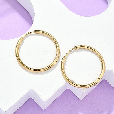 Ion Plating(IP) 304 Stainless Steel Huggie Hoop Earrings EJEW-F111A-25mm-G-1