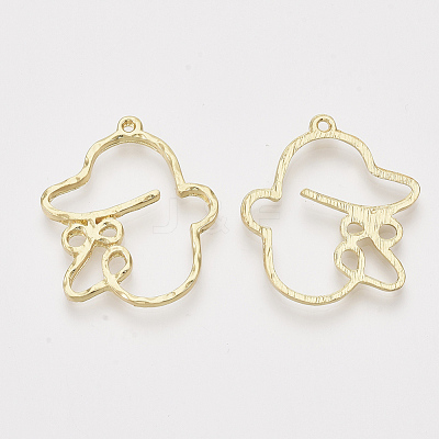 Alloy Open Back Bezel Pendants X-PALLOY-S121-83-1