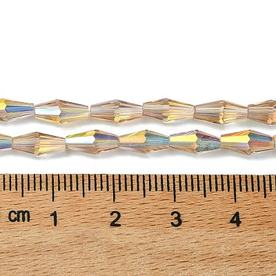 Transparent Electroplate Glass Beads X1-GLAA-K064-05A-AB04-1