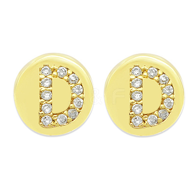 Brass Micro Pave Clear Cubic Zirconia Beads KK-T030-LA843-DX3-1