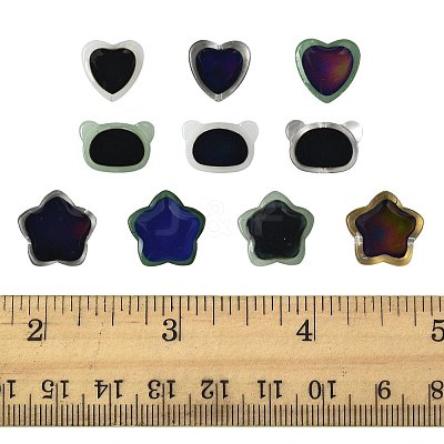 20Pcs 10 Styles Two Tone Glass Mood Beads GLAA-FS0002-30-1