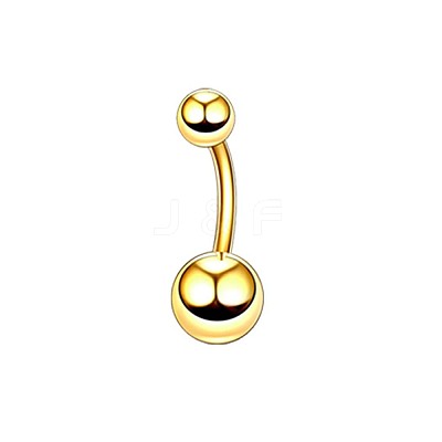 304 Stainless Steel 15 Gauge Round Belly Button Rings WGFD174-07-1
