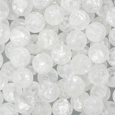2Strands Crackle Glass Beads Strands GLAA-LT0001-01C-1