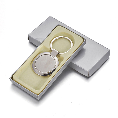 Zinc Alloy Keychain Cabochon Settings KEYC-L020-01P-1