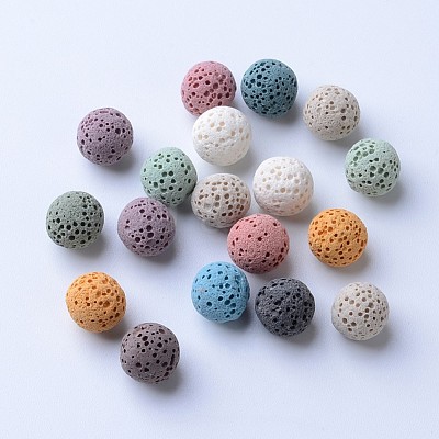 Unwaxed Natural Lava Rock Beads X-G-F325-12mm-M-1