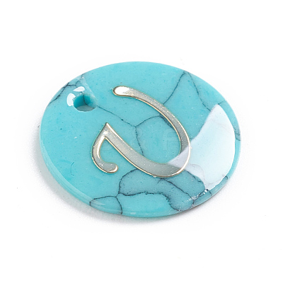 Synthetic Turquoise Charms G-L561-001U-1