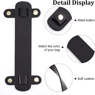 3Pcs 3 Colors Cowhide Leather Bag Strap Covers FIND-OC0002-05-1