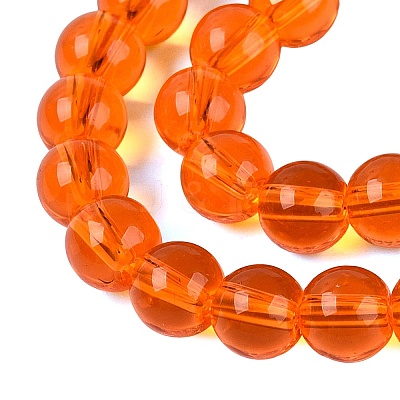 Transparent Glass Beads Strands GLAA-T032-T6mm-25-1