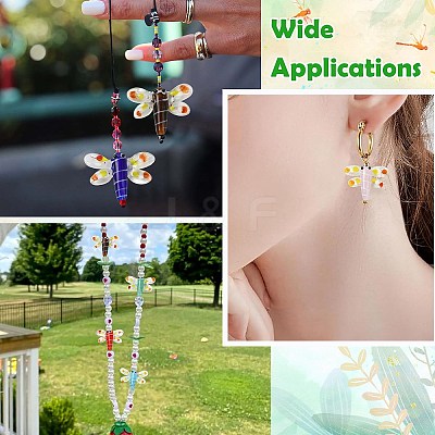 12Pcs 6 Colors Autumn Theme Handmade Lampwork Beads LAMP-CJ0002-91-1