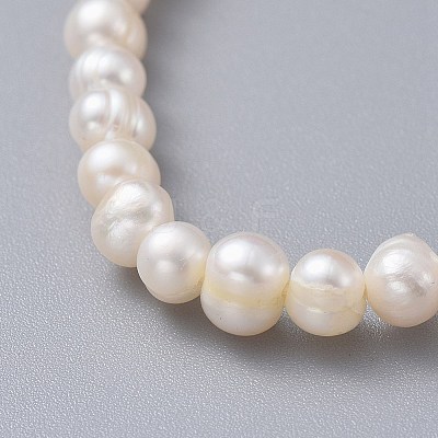 Stretch Grade A Natural Freshwater Pearl Bracelets X-BJEW-JB04623-01-1