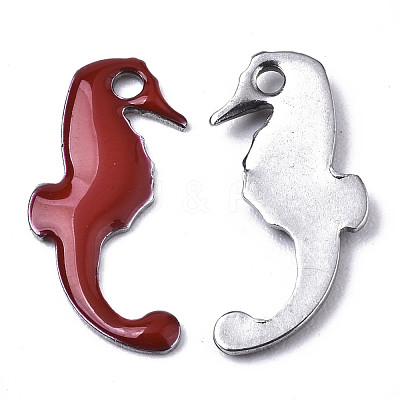 201 Stainless Steel Enamel Charms STAS-N088-17I-1