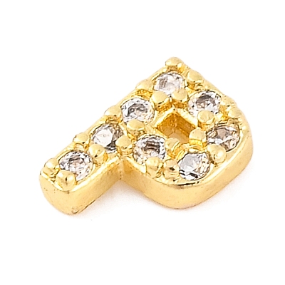 Rack Plating Brass Micro Pave Cubic Zirconia Cabochons KK-F874-04G-P-1