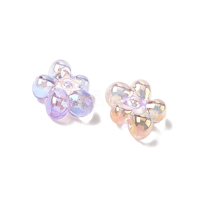 UV Plating Transparent Acrylic Beads OACR-H053-06-1