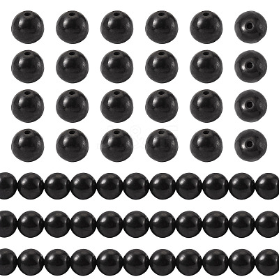1 Strand Natural Shungite Beads Strands G-TA0003-34C-1