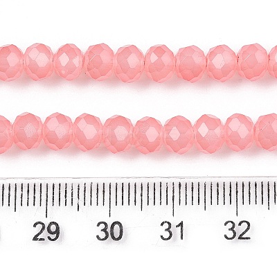 Baking Paint Imitation Jade Glass Bead Strands DGLA-A034-J6MM-A31-1