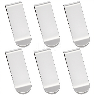6Pcs Stainless Steel Money Clips TOOL-GF0003-55-1