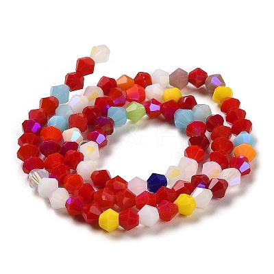Opaque Solid Color Imitation Jade Glass Beads Strands GLAA-F029-P4mm-D16-1