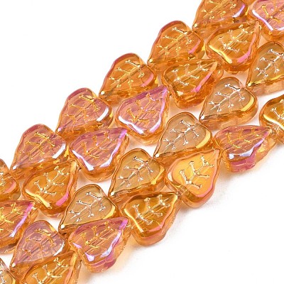 Electroplate Glass Beads Strands EGLA-S188-16-B02-1
