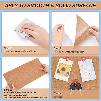 Self-Adhesive Cork Sheets DIY-WH0488-76A-1