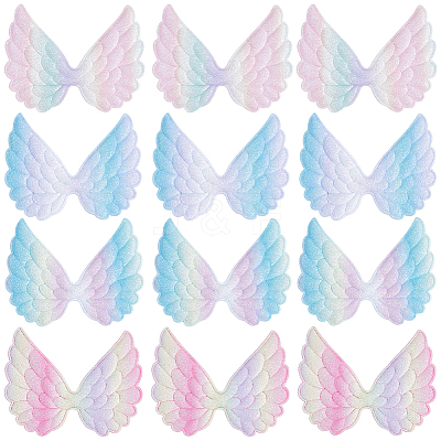 40Pcs 4 Colors Angel Wing Shape Sew on Patches Applique FIND-GF0005-44-1