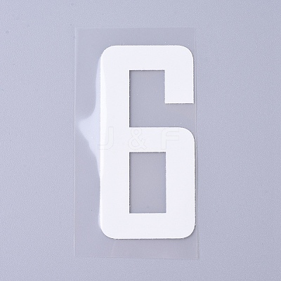 Number Iron On Transfers Applique Hot Heat Vinyl Thermal Transfers Stickers For Clothes Fabric Decoration Badge DIY-WH0148-43F-1
