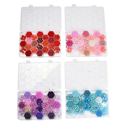 (Defective Closeout Sale)DIY 24 Styles Acrylic & Resin Beads Jewelry Making Finding Kit AC-XCP0001-01-1