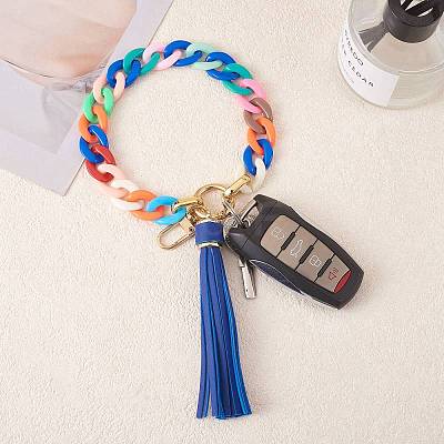 Chain Link Wristlet Keychain HJEW-SW00014-05-1