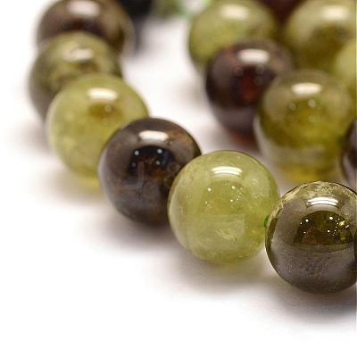 Natural Green Garnet Beads Strands G-G661-8mm-1