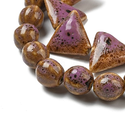 Handmade Porcelain Beads Strands PORC-B002-19G-1