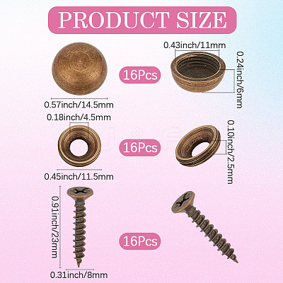 2 Bags Carbon Steel Screw FIND-GF0009-32B-1