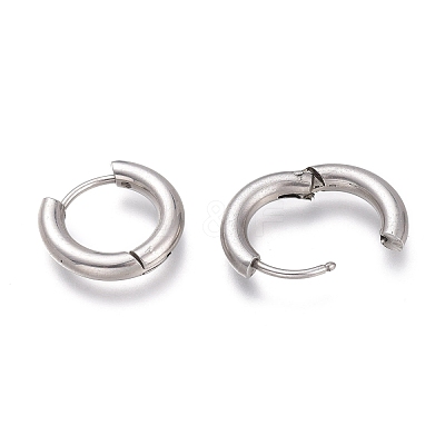 Tarnish Resistant 201 Stainless Steel Huggie Hoop Earrings EJEW-O095-05-02-1
