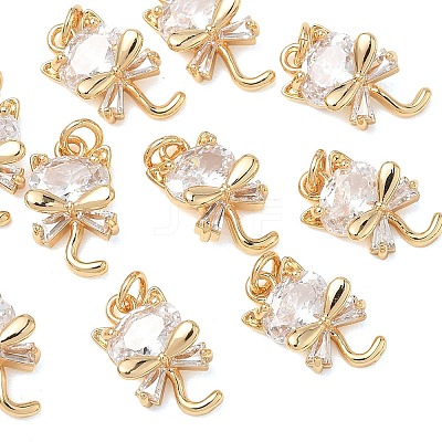 SHEGRACE Brass Cubic Zirconia Pendants XGRQ3K861-543G-1
