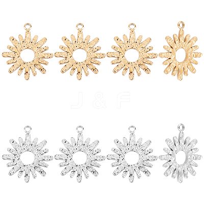 8Pcs 2 Styles 304 Stainless Steel Charms STAS-UN0035-77-1